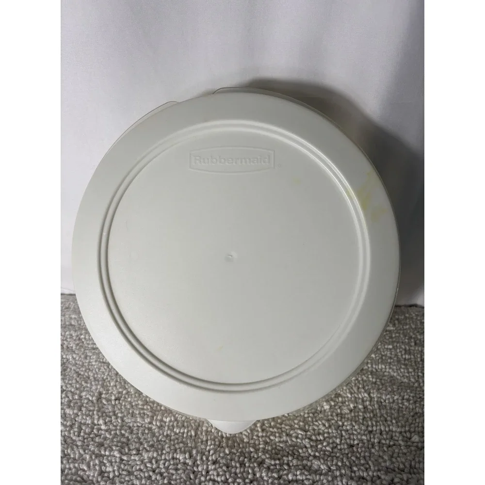 VTG Rubbermaid 1.6 Gallon Round Clear Plastic Food Storage Container 
